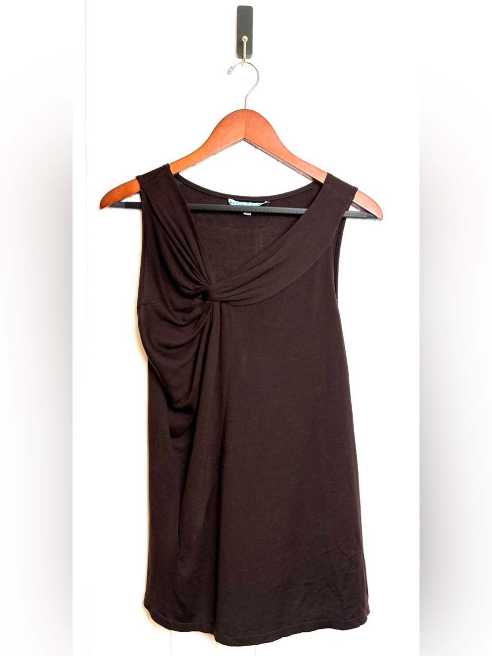 Antonio Melani Women's 100% Silk Brown Tank Top M Capsule Parisian Minimalist